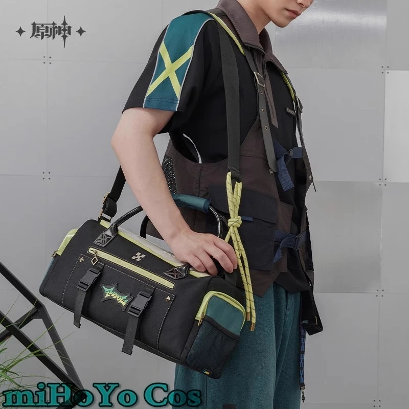[Autentico] Gioco Genshin Impact Kinich Serie di impronte a tema Borsa da viaggio sportiva Borsa impermeabile di grande capacità per cartoni animati Cosplay