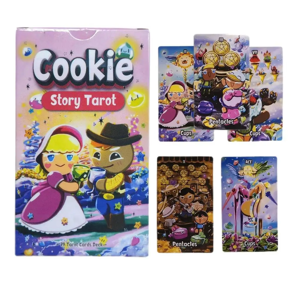 

78pcs/set New Cookie Story Tarot Card Waterproof Durable Home Board Game Accessories