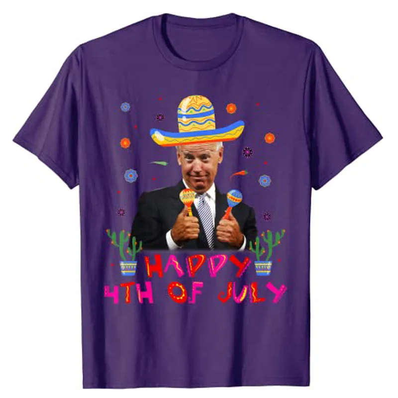 Funny Joe Biden Cinco De Mayo Happy 4th of July Men Women T-Shirt Tequila Drinking, Margaritas, Tacos and Nachos Costume Tee Top