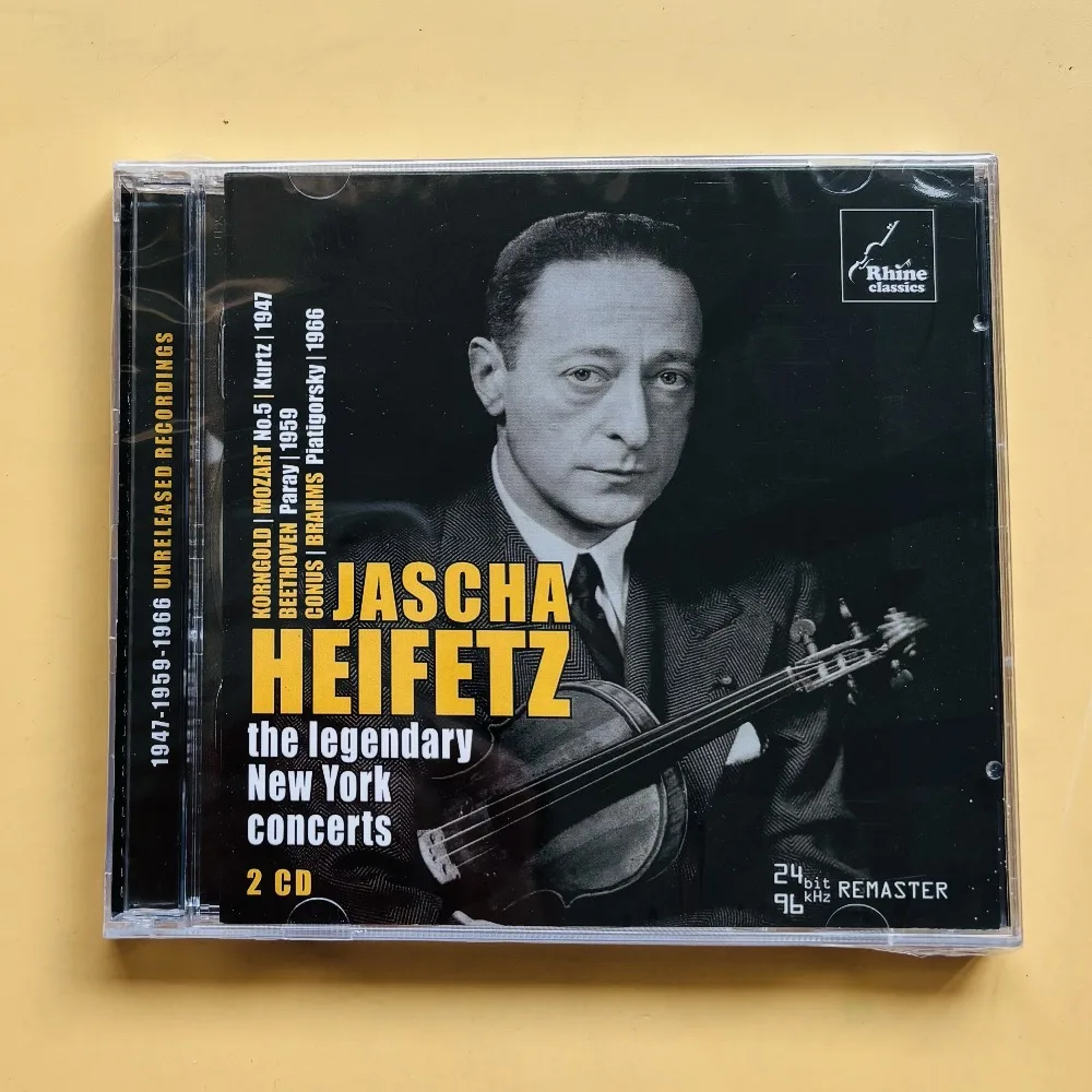 

Jascha Heifetz CD Album | Legendary New York Live Performances Violin Virtuoso Recordings | Timeless Classical Hi-Fi Music Disc