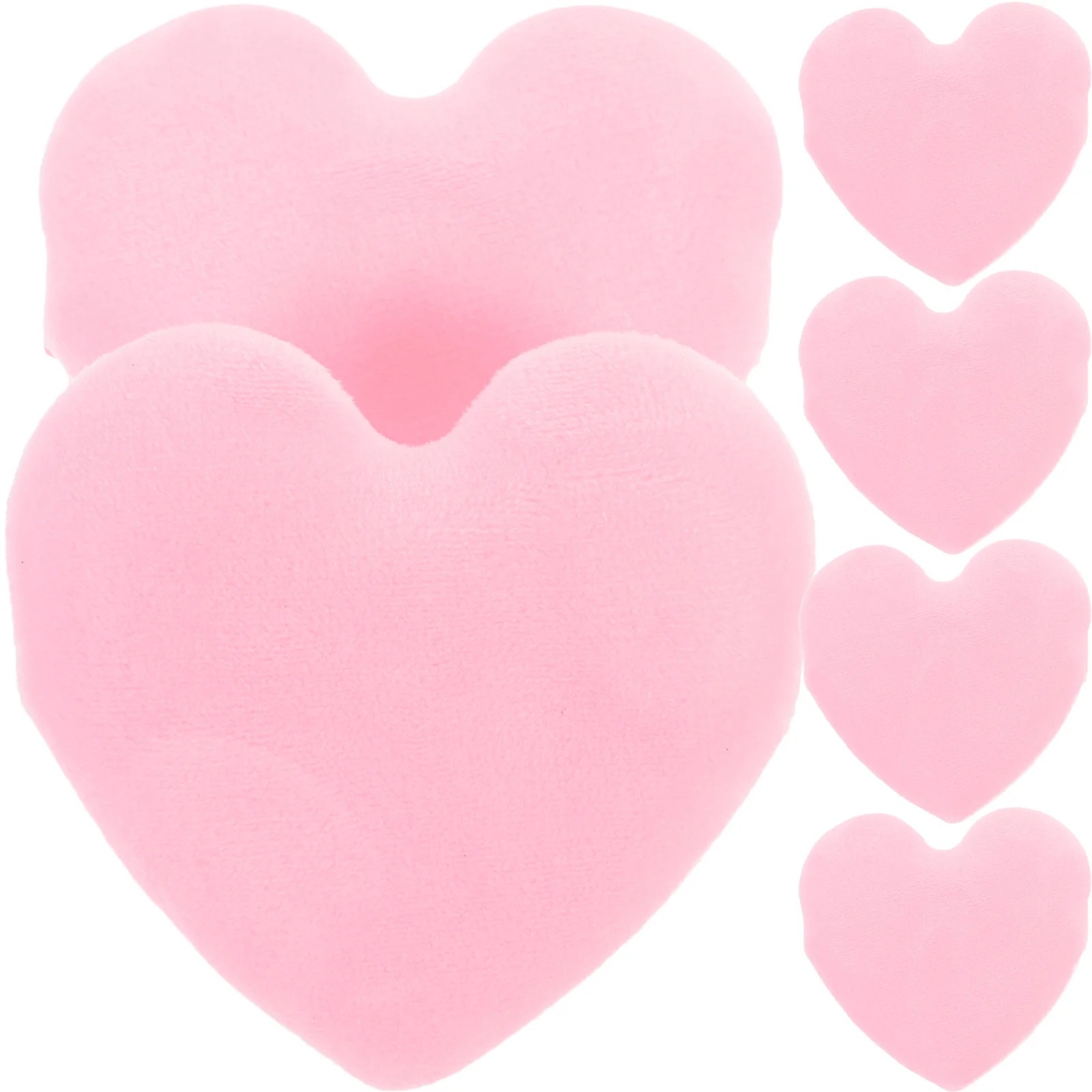 6 stuks hartvorm kleine poederdons make-up voor gezicht foundation concealer losse poeder vinger bladerdeeg draagbaar