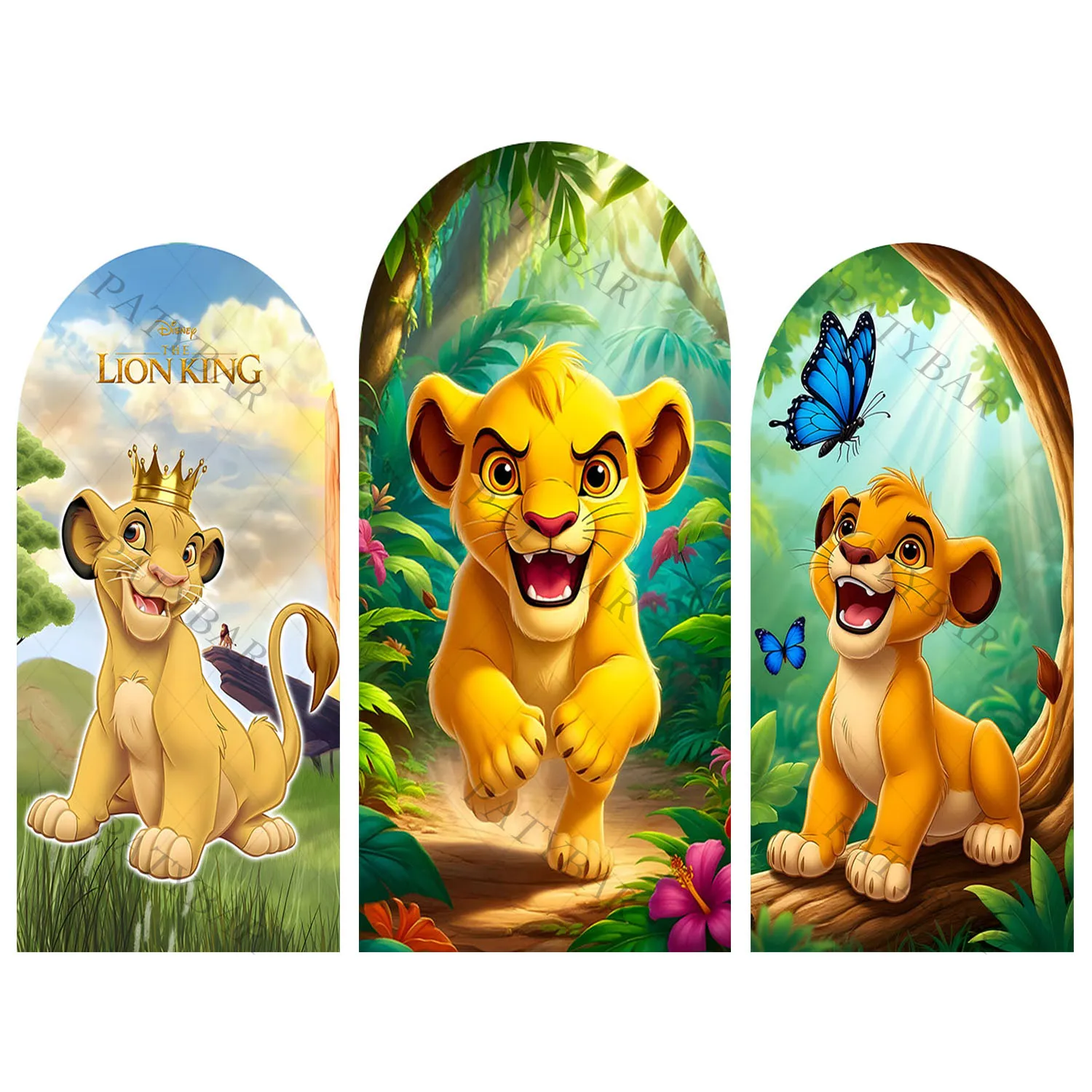 

Фон для фотосессии «Король Лев Симба» для мальчиков, баннер-арка из полиэстера, реквизит для декораций на день рождения