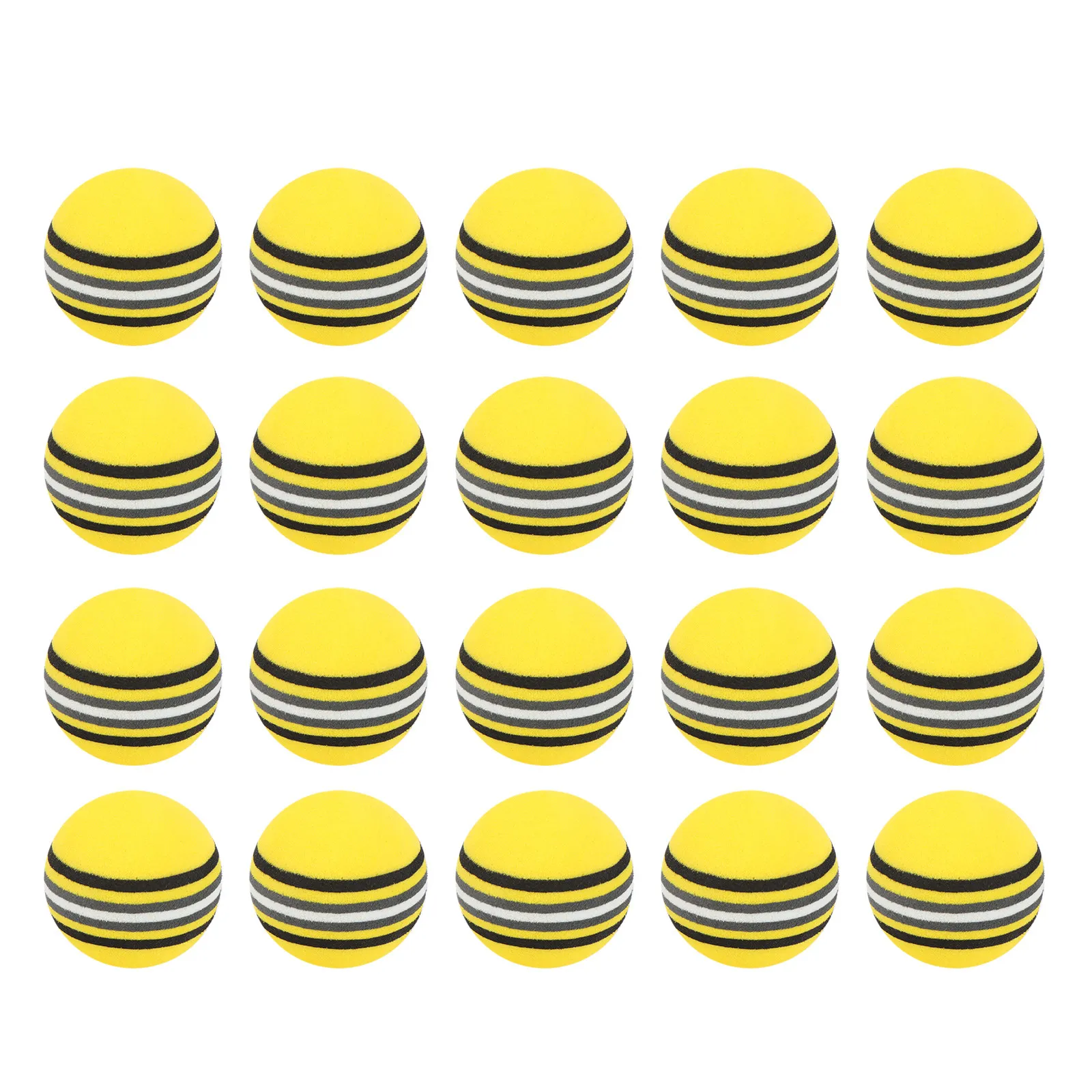

25Pcs 42Mm Rainbow Eva Golf Practice Balls Soft Lightweight Flexible Indoor Training Sponge Ball for Approach Shot Drills Safety
