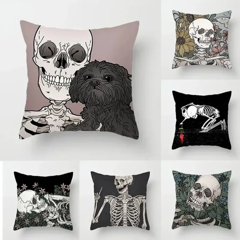 

Creative Skull Print Cushion Cover Car Seat Home Decor Sofa Bed Pillow Cover