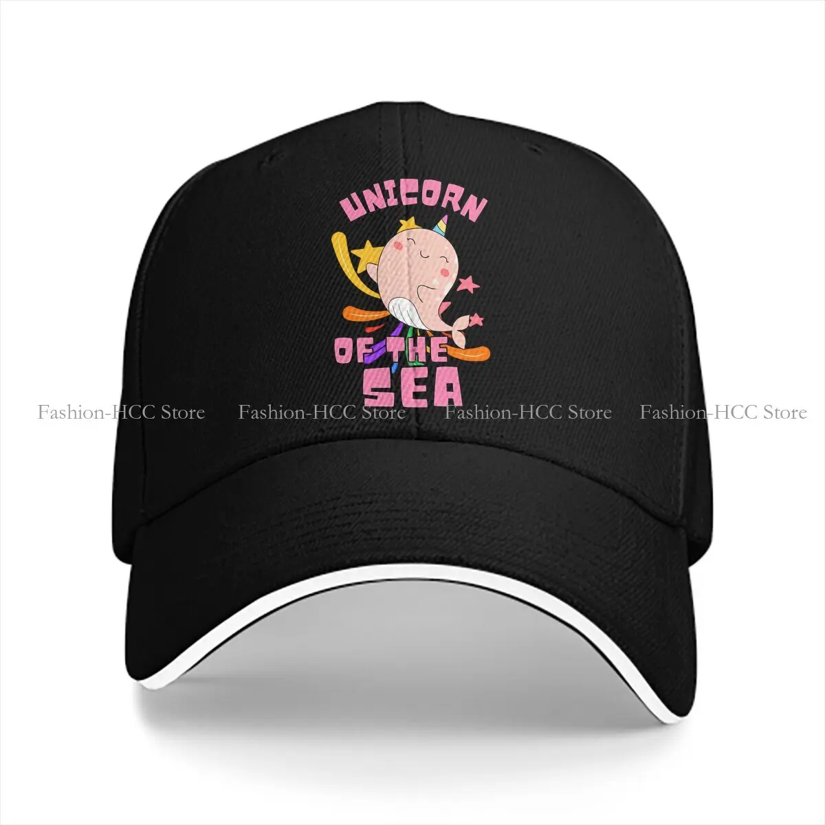 Narwhal Multicolor Hat Peaked Cap The Unicorn Of The Sea Personalized Visor Protection Hats