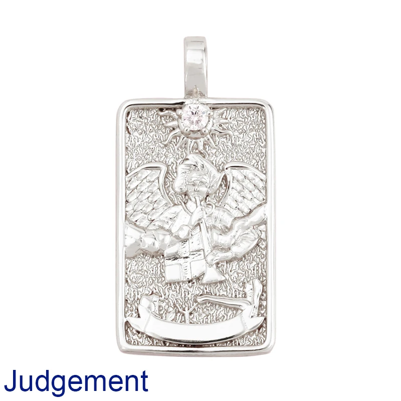 Tarot Karten Charm Anhänger, 2021 Neue 18K Reales Gold Überzogene DIY Schmuck Zubehör für Armbänder Halsketten Machen M06 – Detail 37