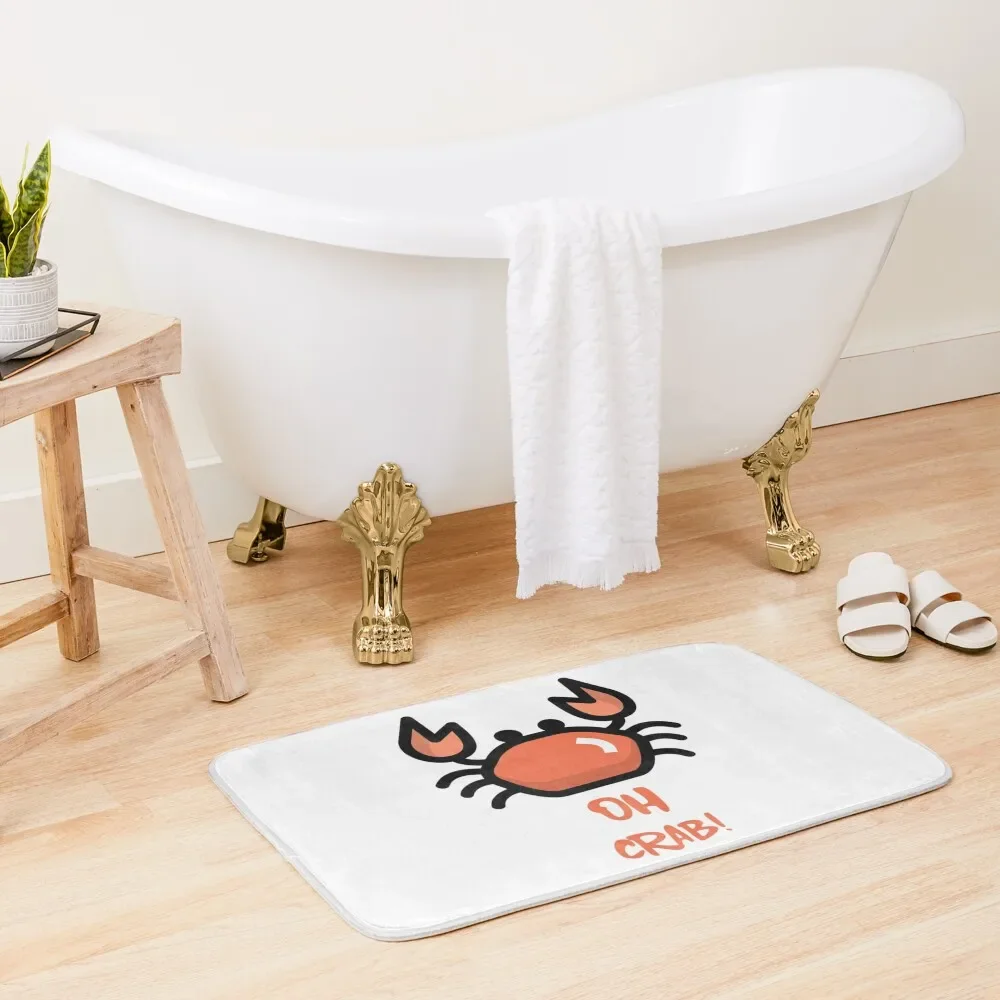 Oh Crab! Design Bath Mat External Entrance Doormat Rugs Baths Rugs Living Room Mat