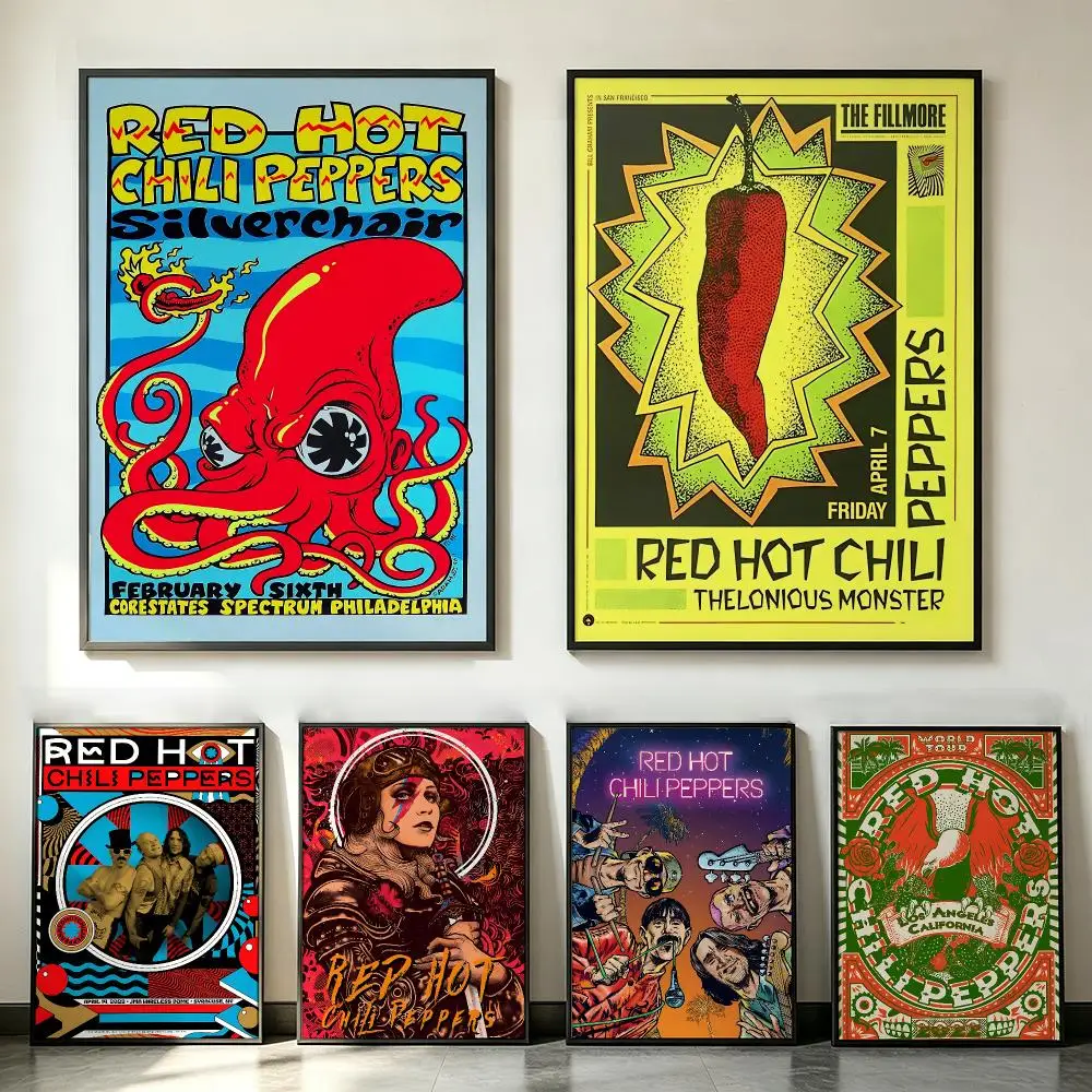 band Red Hot Chili Peppers Poster Poster HD Trendy SelfAdhesive Wall Art Print For Living Room Bedroom Dorm Office Home Gift