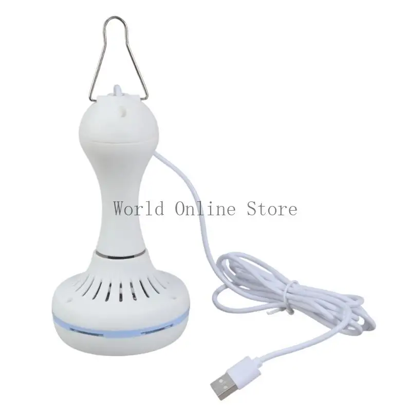 

5V USB Operated Mini Hanging Fan with 10.7ft Cable Lightweight for Outdoor Cooling 87HC
