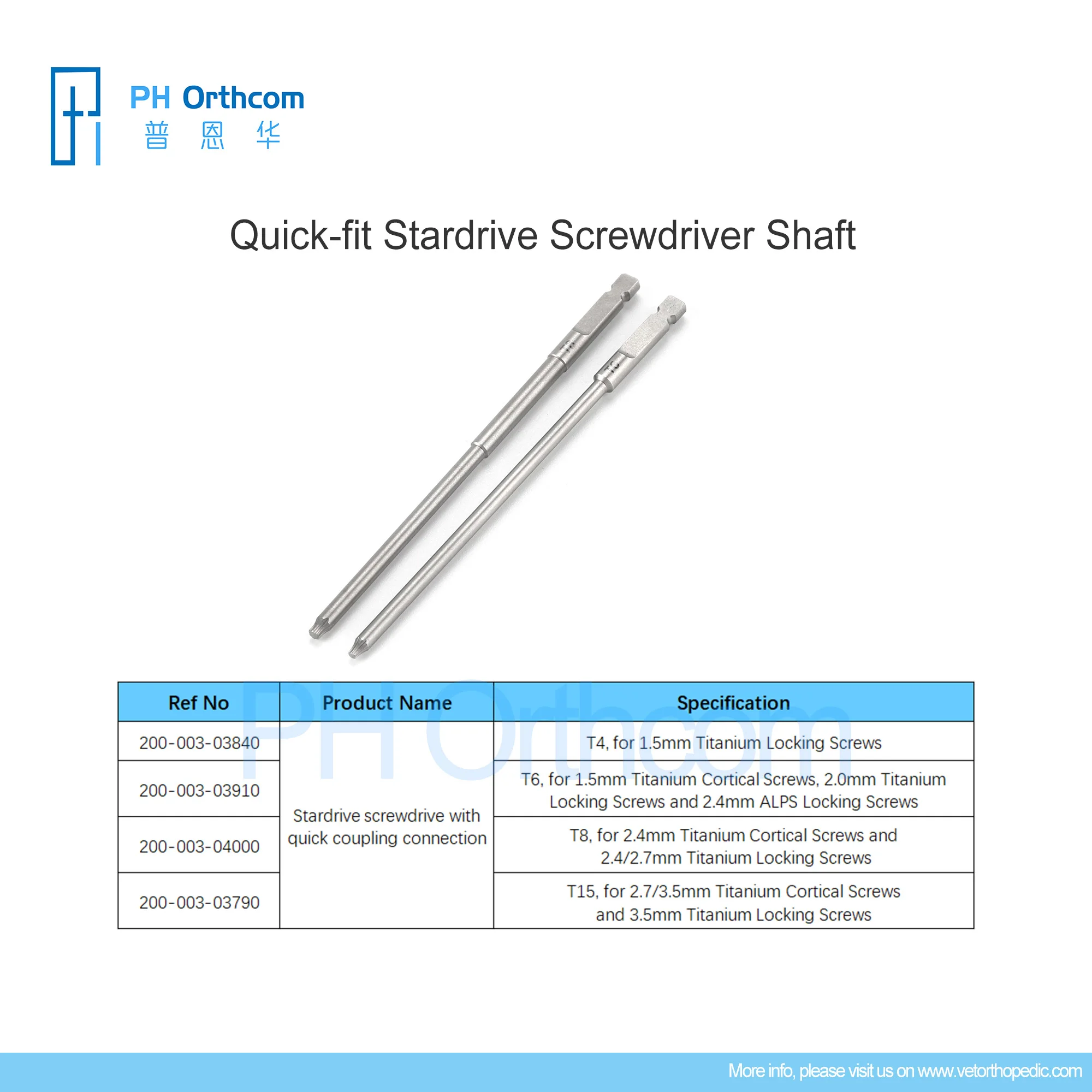 Stardrive Screwdriver with Quick Coupling Connection Veterinaria Pets Orthopedic Surgical Instruments Tools Medical Equipments