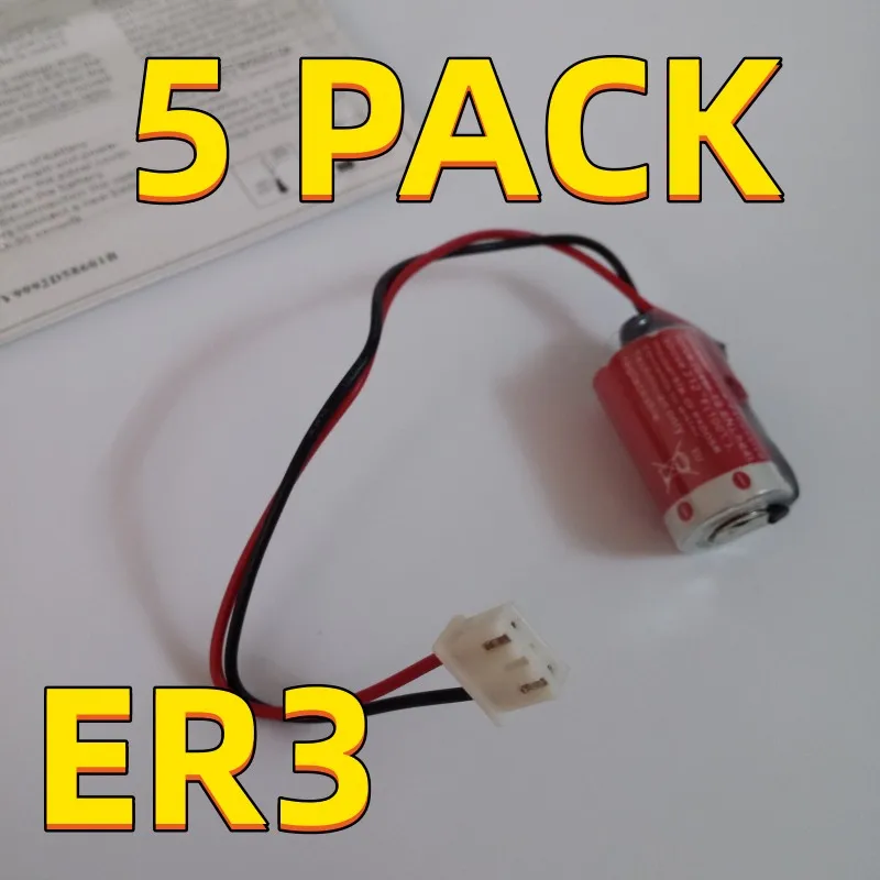 

5PCS/LOT New Original For MAXELL ER3 14250 ER14250 PM-20BL 3.6V Lithium Battery PLC Batteries White Plug