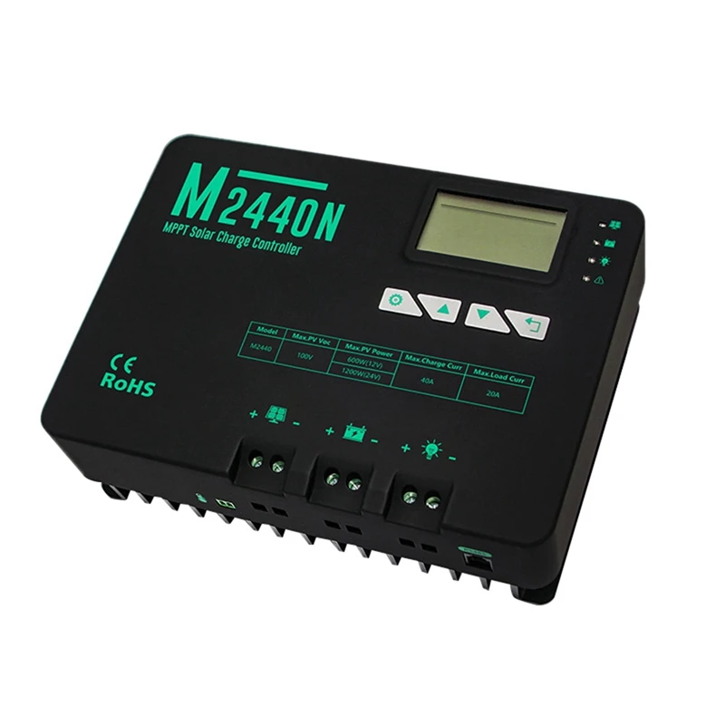 MPPT Solar Controller 12V24v 40A Rv Photovoltaic Controller Marine Controller With Lcd High-Definition Digital Display Durable