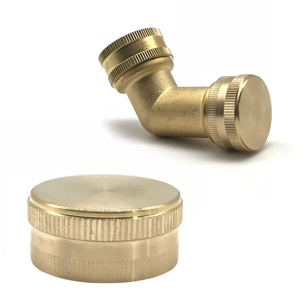2Pcs Brass Hose Fitting Garden Irrigation End Cap Copper Plug 3 4 Fine Thread Durable Hose Closing Tool Brass End Cap
