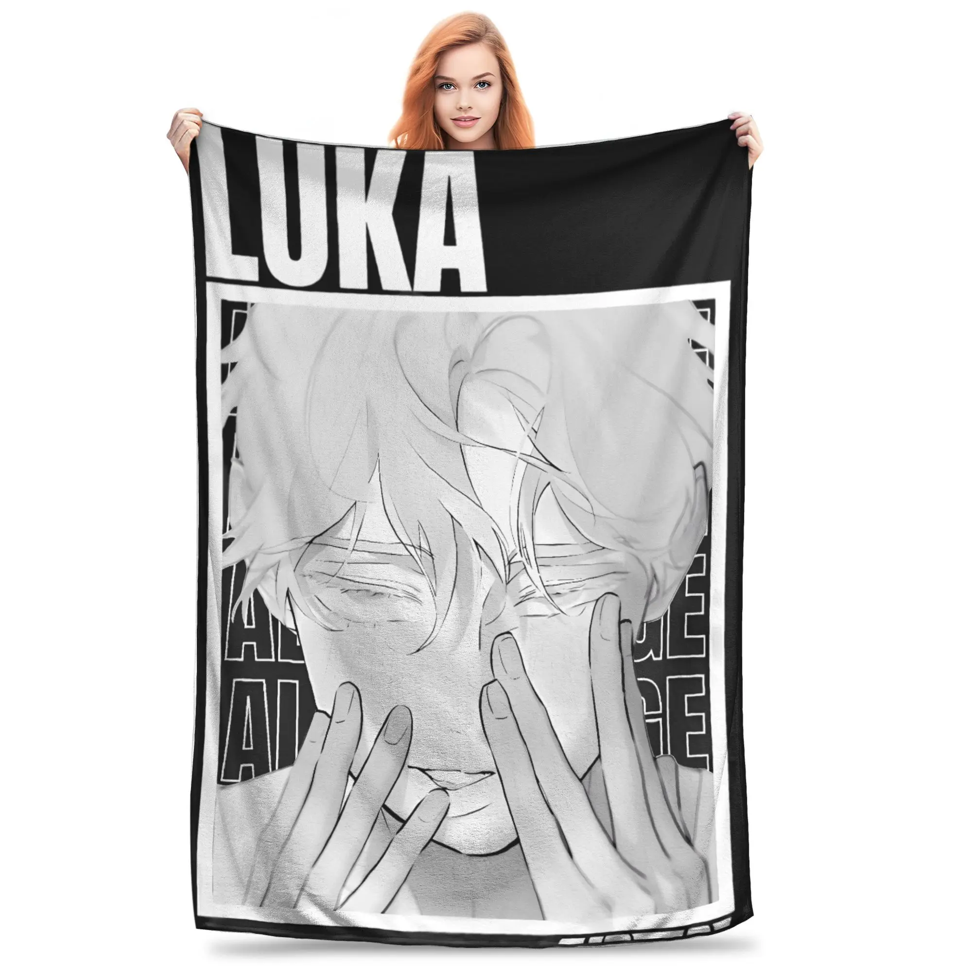 Super Soft BlanketsKids Adult Travel Luka Alien stage Anime Manga Throw Blanket  Flannel Bedspread For Couch Bed Sofa Bed Cover