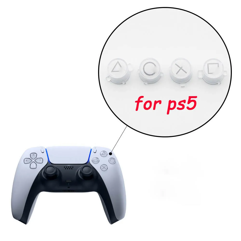 For PS5 Directional Function Key Button for PS5 Controller Button Cross Jelly Crystal Clear Button Replacement Accessories