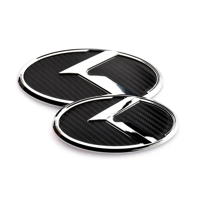 2pcs x 3D ABS K Logo Front Grill Emblem Rear Trunk Badge Car Sticker Decal for Kia K5 2011-2013 Optima Forte 2009-2014