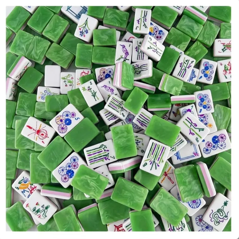 American mahjong tiles 160 marble acrylic mahjong tiles, suitable for 4-person club games, instant delivery