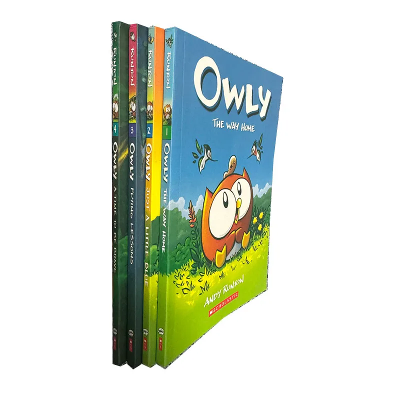 4 كتب/مجموعة 1-4 كبير العينين البومة البومة الفصل جسر كتاب صور الإنجليزية قراءة القصص المصورة