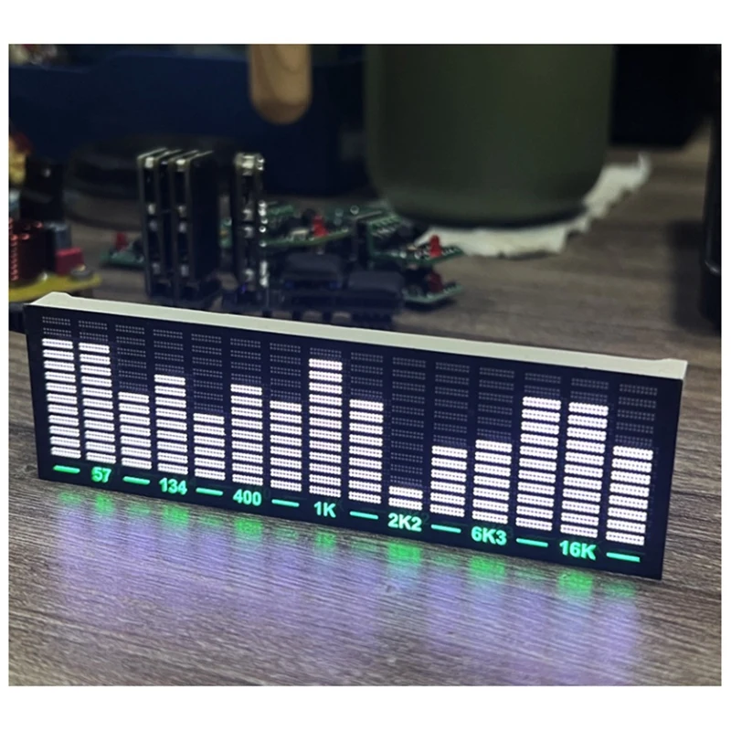 LED Lights Music Spectrum Pickup Rhythm Analyzer Light Display Voice Control Audio Level Indicator Car Atmosphere Lights-A12I
