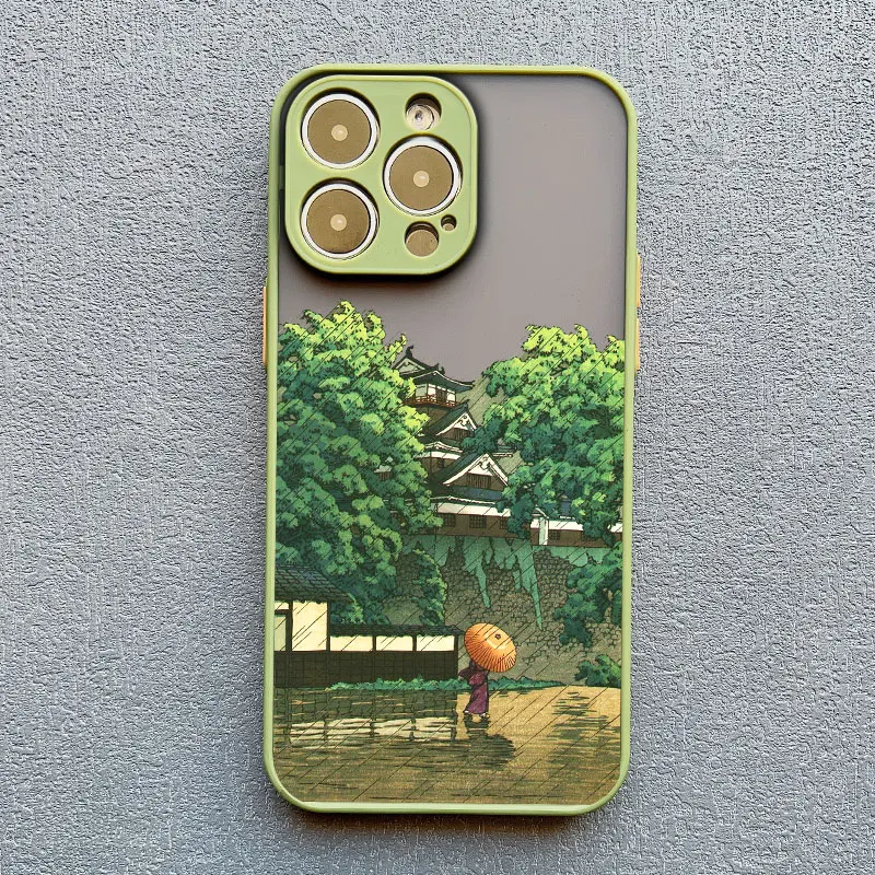 Landschafts-Handyhülle für iPhone 17 16 15 14 11 12 13 Pro Max Mini 16 Plus XS X XR Japan-Serie Ästhetische Landschafts-Rückabdeckung – Detail 7