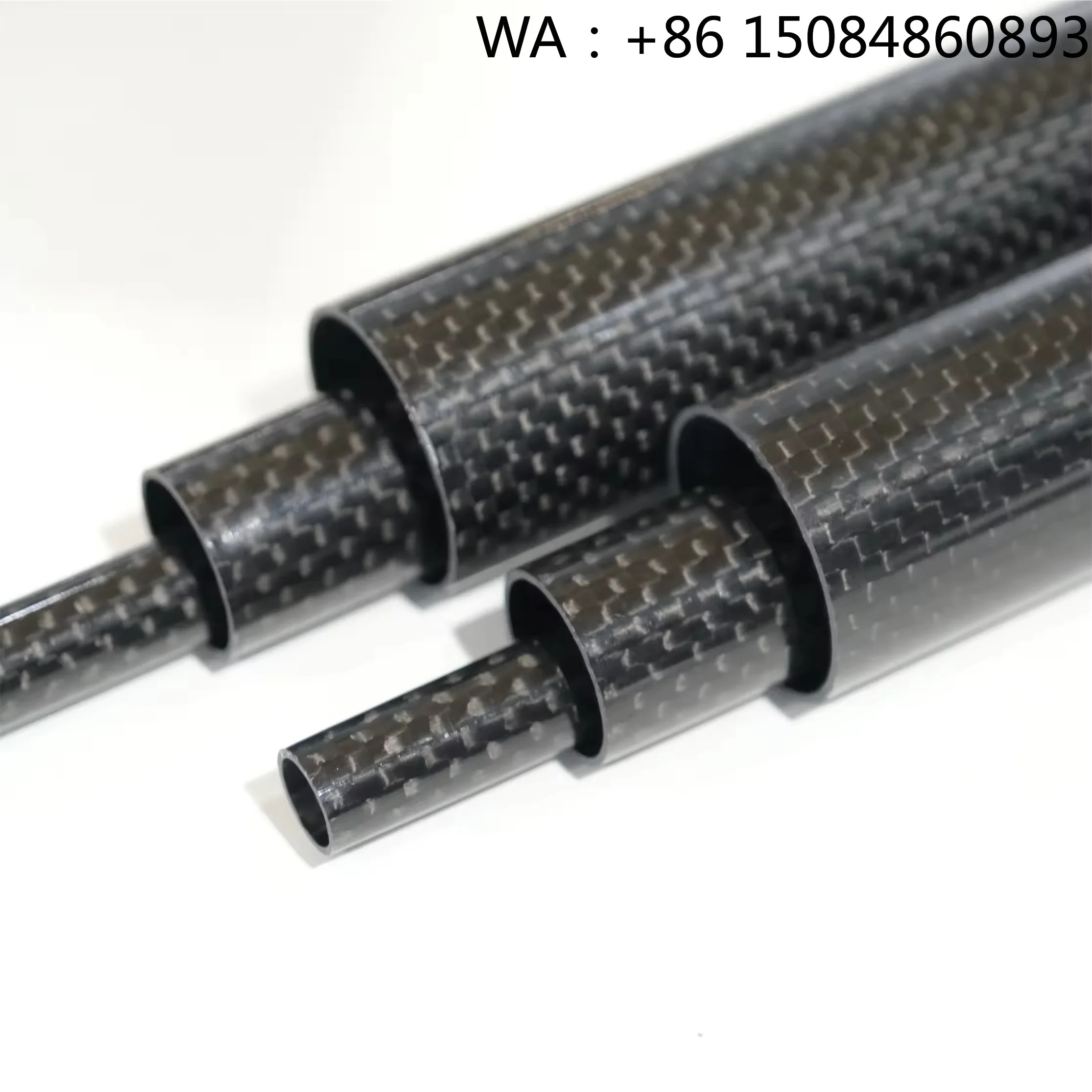 3K Plain Twill Carbon Fiber Tube, Matte Glossy Surface, Lightweight High Strength Custom Pipe for Various Sports Equipment