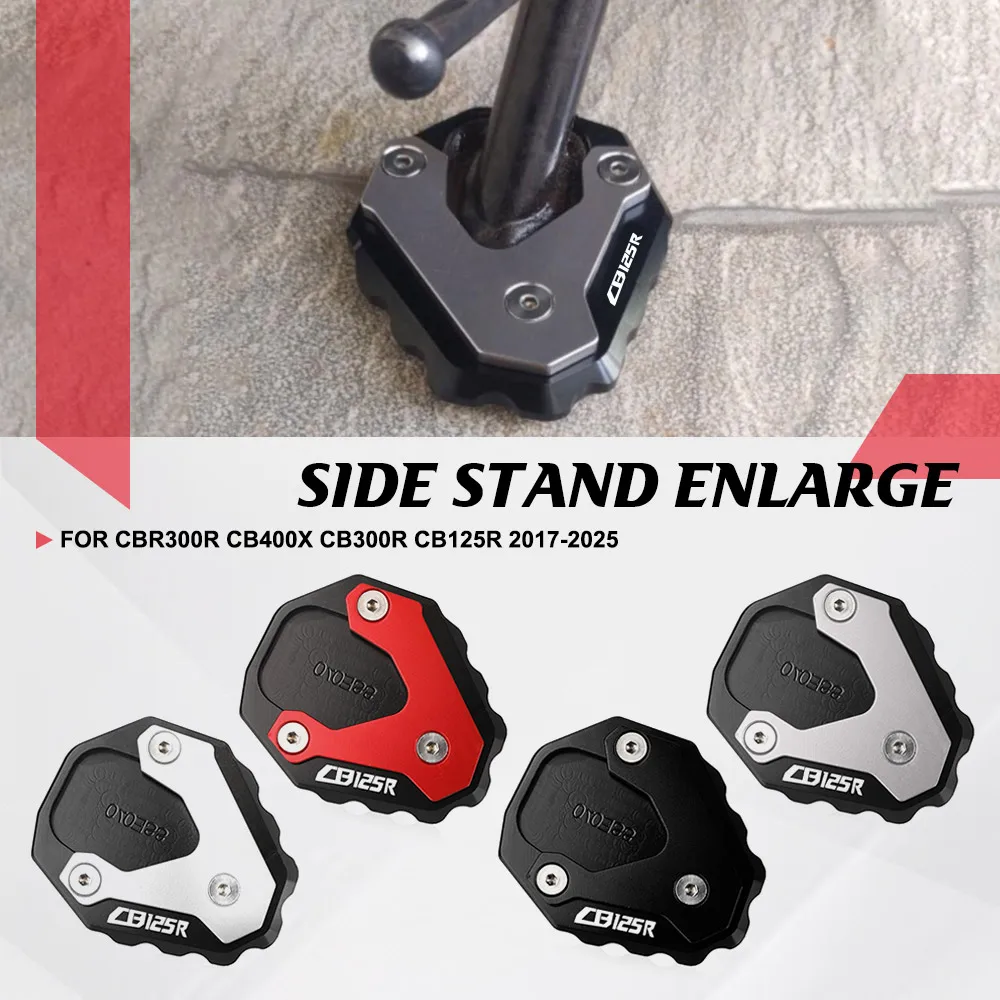 

FOR HONDA CBR300R CB400X CB300R CB125R 2017-2025 2024 2023 2022 Motorcycle Kickstand Support Plate Foot Side Stand Extension Pad
