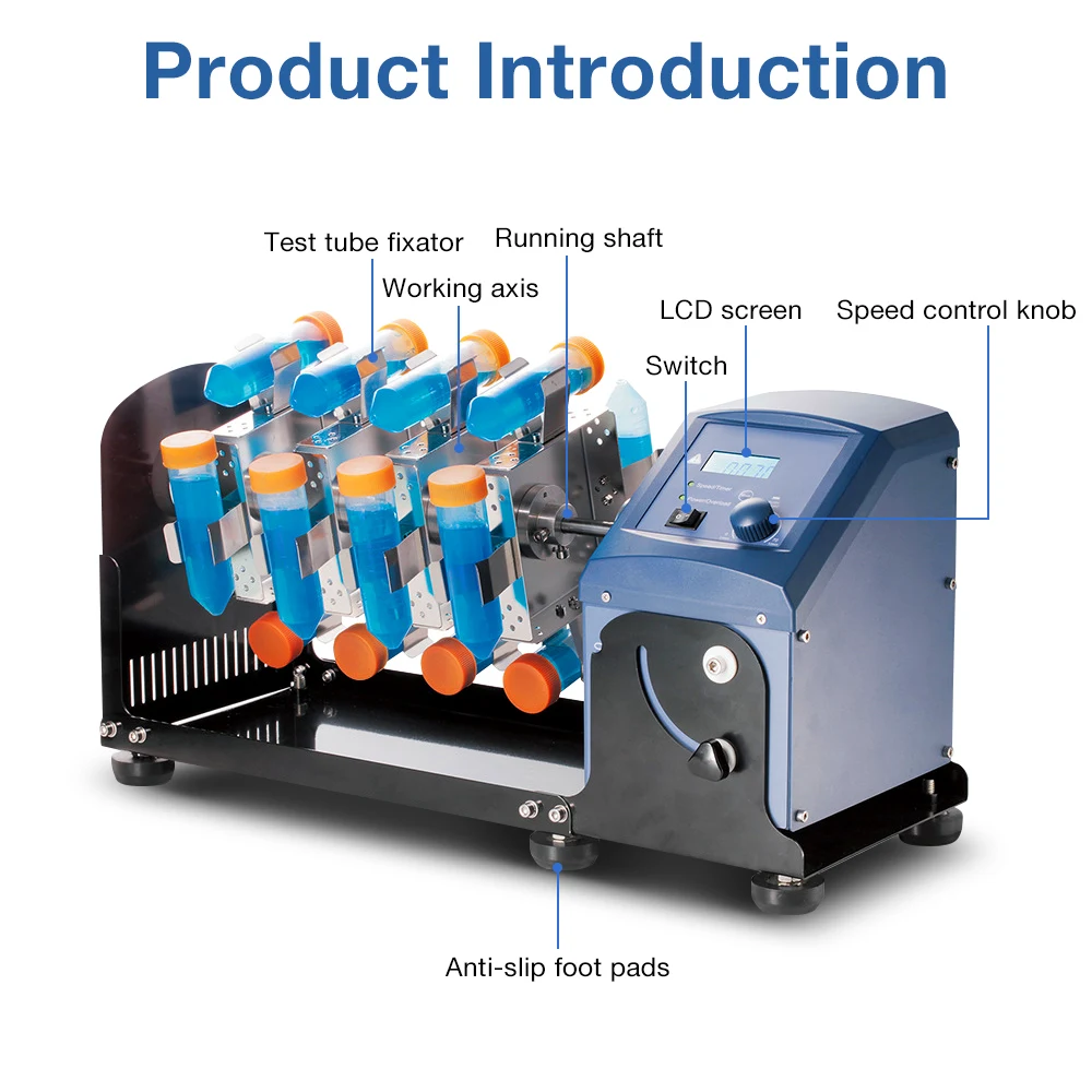 Lab Long Axis Rotating Mixer Tube Rotator Laboratory Mixer Machine Rotational Chemical Industrial Mixing Equipment