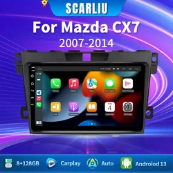 For MAZDA CX-7 CX7 CX 7 2007 2008 2009 2010 2011 - 2014 GPS Navigation Multimedia Player 4G Carplay 2 Din Android 16 Car Radio