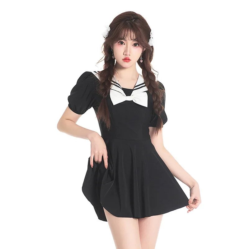 

Swimming Suit for Women Japanese Cute Sailor Suit 2024 Summer New Style White Navy Dress JK Swimsuit Hot Spring Bathing Suit
