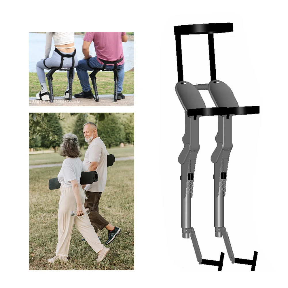 Wear a seat, portable stool, foldable portable walking chair, suitable for the elderly, correct sitting posture, outdoor sports