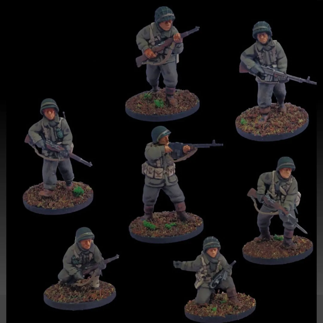 

28mm 32mm 35mm 50mm 75mm 3D printed, Infantry Squad Soldier resin miniature, unassembled and unpainted kit