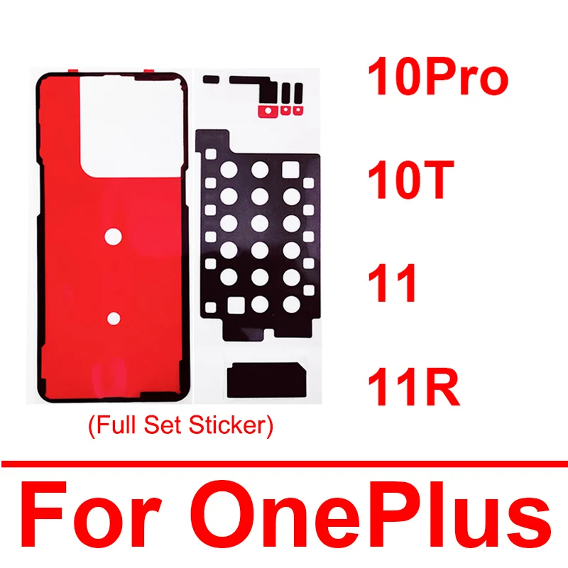 1 Set Back Battery Cover Sticker For Oneplus 1+ 10 Pro 10T 11 11R Back Battery Cover Camera Adhesive Sticker Tape