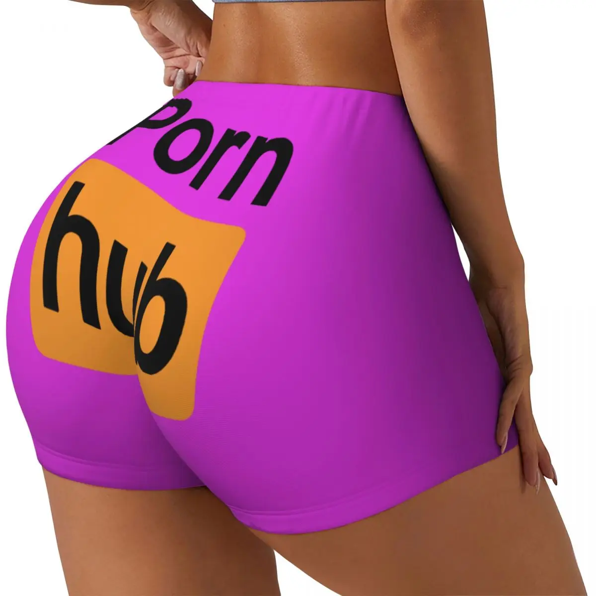 Custom Women P-pornhubs Symbol Workout Yoga Shorts Athletic Gym Biker Running Shorts