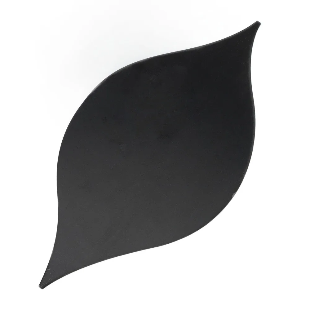 15 Pcs Black Mirror Wall Sticker 3D Effect Removable Adhesive Teardrop Mirror Decor Wavy Edge 10x20cm Decorative Mirror Sticker