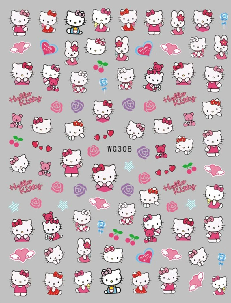 Милые Стикеры с героями мультфильмов Hello Kitty полачко, аниме аксессуары Sanrio, Набор стикеров с героями аниме