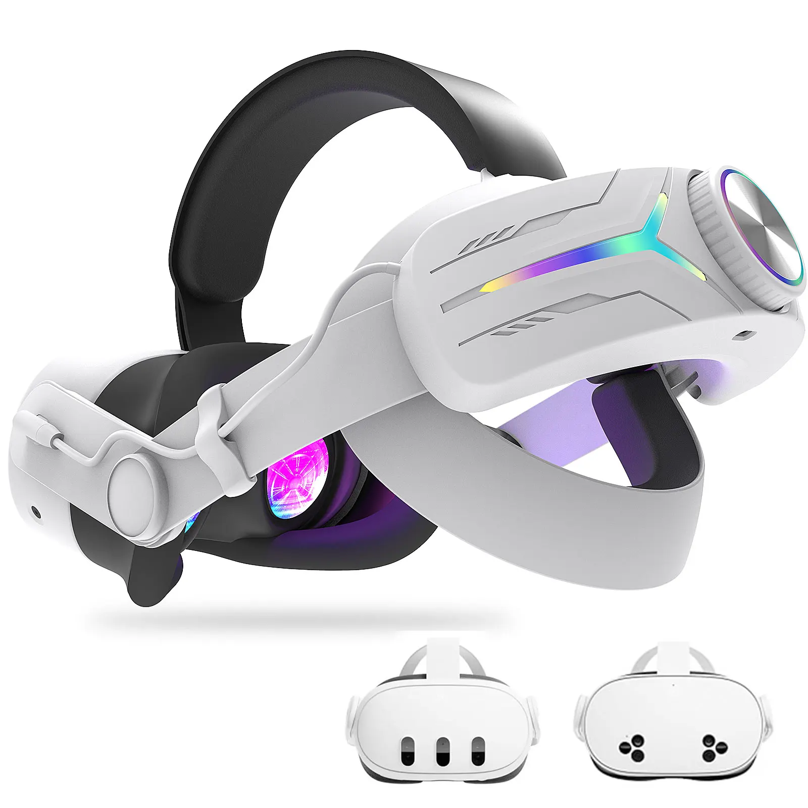 

For The MtomatoVR c2 Pro works with the For Meta Quest 3 VR Head Strap battery pack headband