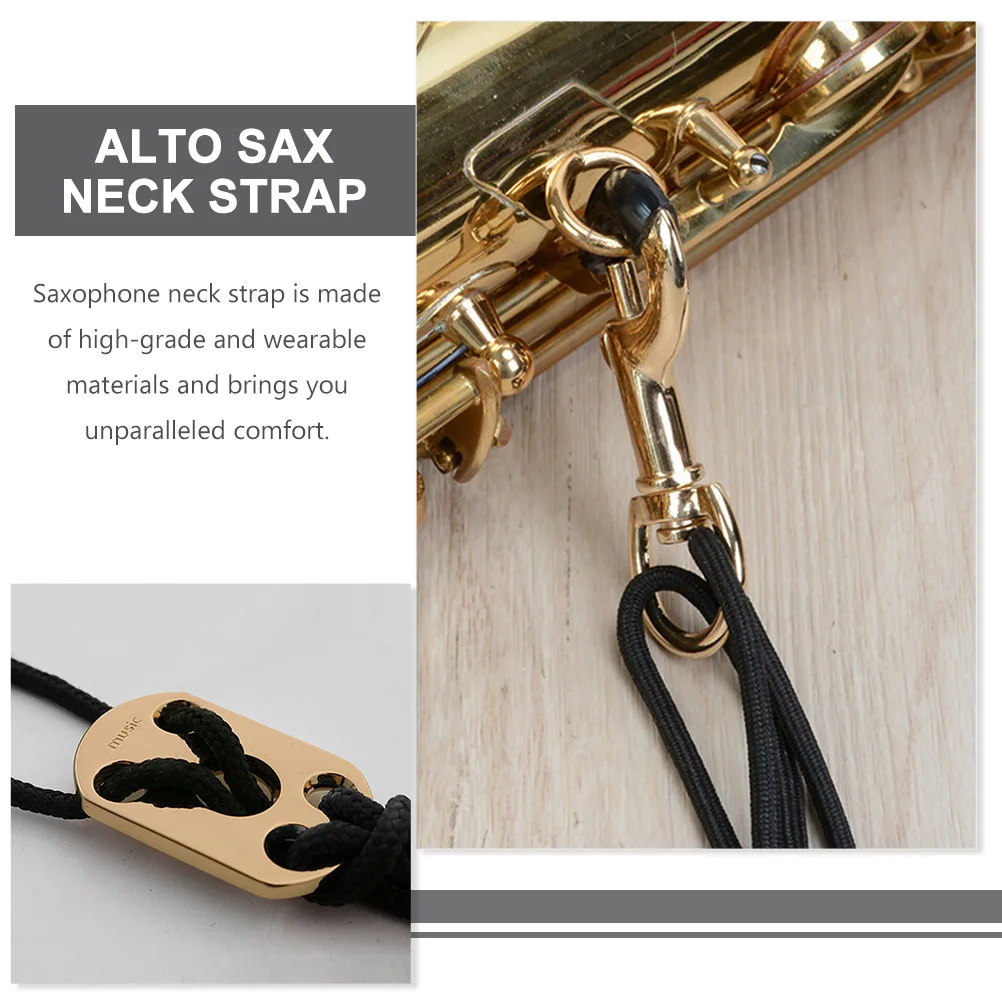 

2 Pcs Saxophone Strap Neck Neckband Metal Musical Instrument for Alto Harness