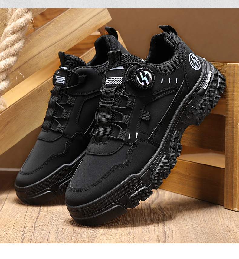 Herren-Wanderschuhe mit niedrigem Schaft, rutschfester Sohle, strapazierfähig, atmungsaktiv, Trekking-Sneaker, Outdoor-Camping, Alltagsschuhe zum Spazierengehen. – Detail 9