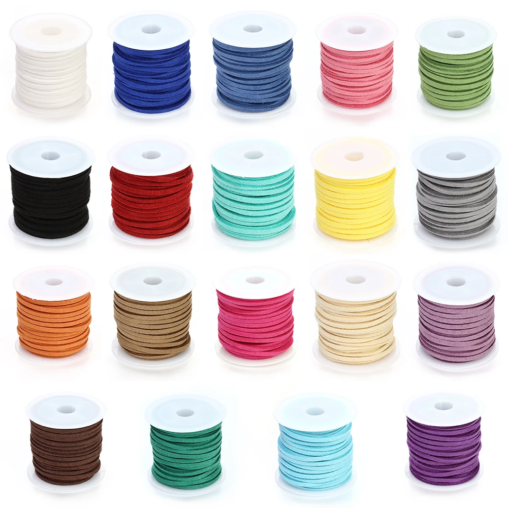 5M/Roll 2.7mm Flat Korean Velvet Multiple Color Thread Faux Suede  Rope For DIY Handmade Jewelry Necklace Bracelet Accessories