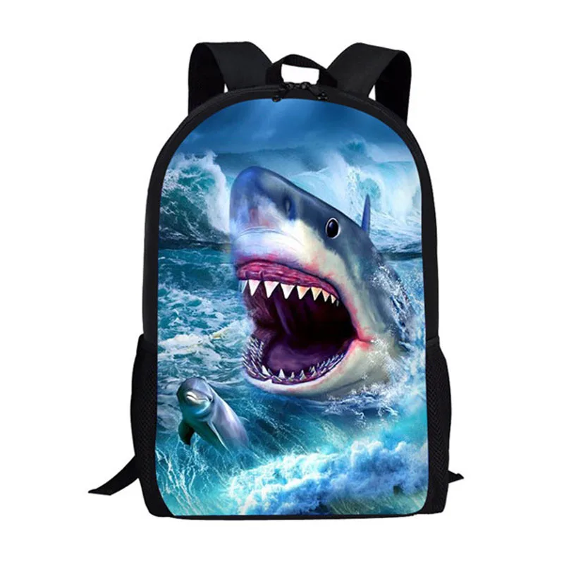 

Shark 3D Print School Bags for Teenage Girls Boys Kids Ocean Waves Backpack Children Bookbag Elementary Kindergarten School Bag