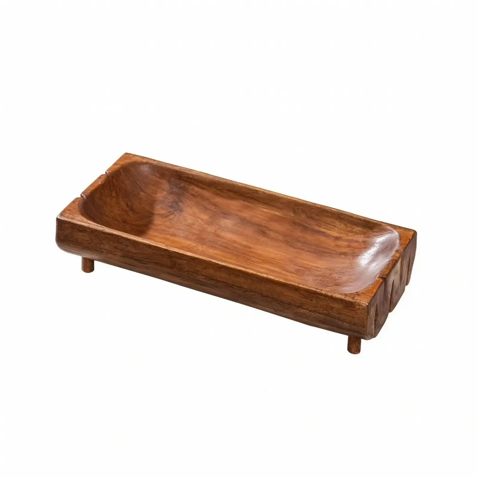 Durable Wood Tray with Raised Rim for Serving Appetizers and Desserts at Family Gatherings Home Decor