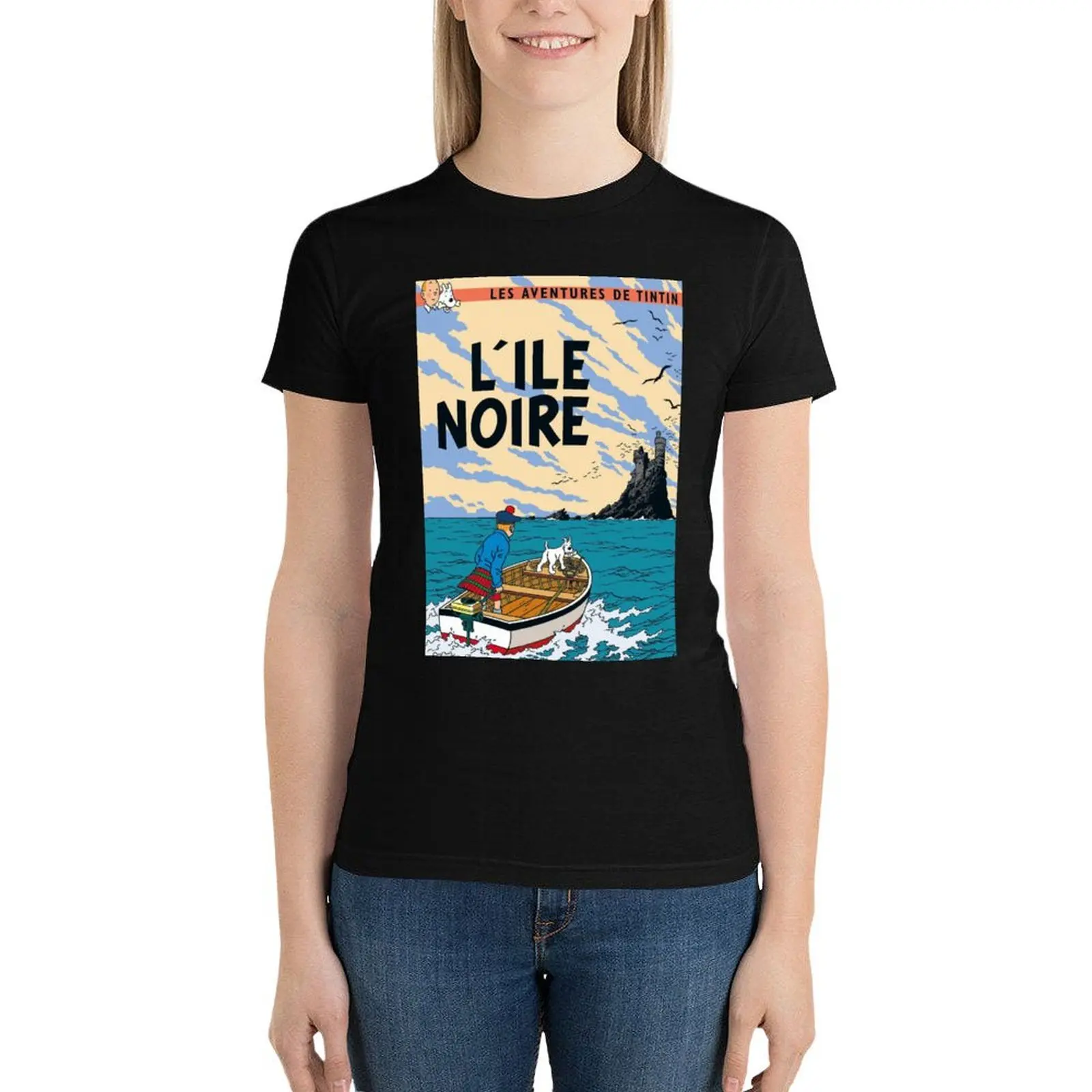 L'ILE NOIRE T-Shirt cute clothes female western t shirts for Women