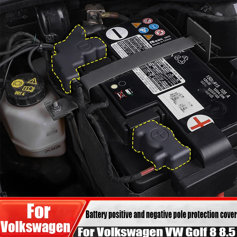

Для Volkswagen VW Golf 8 8,5 аккумуляторная батарея, защитная крышка с положительным и отрицательным полюсом, модифицированные аксессуары для украшения интерьера автомобиля