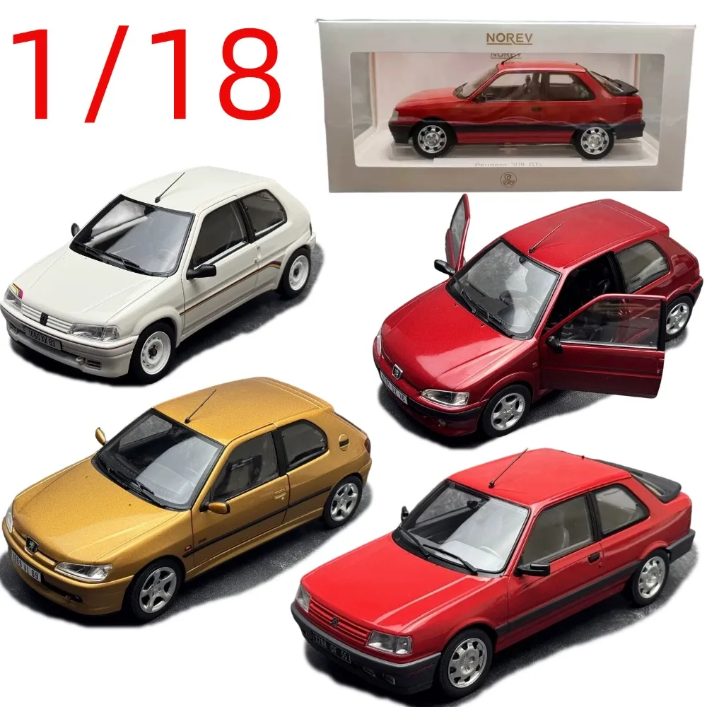 NOREV Diecast 1/18 Scale 309 GTI 106 Sports Car Model Alloy 309 GTI 106 Racing Play Vehicles Model Collected Display