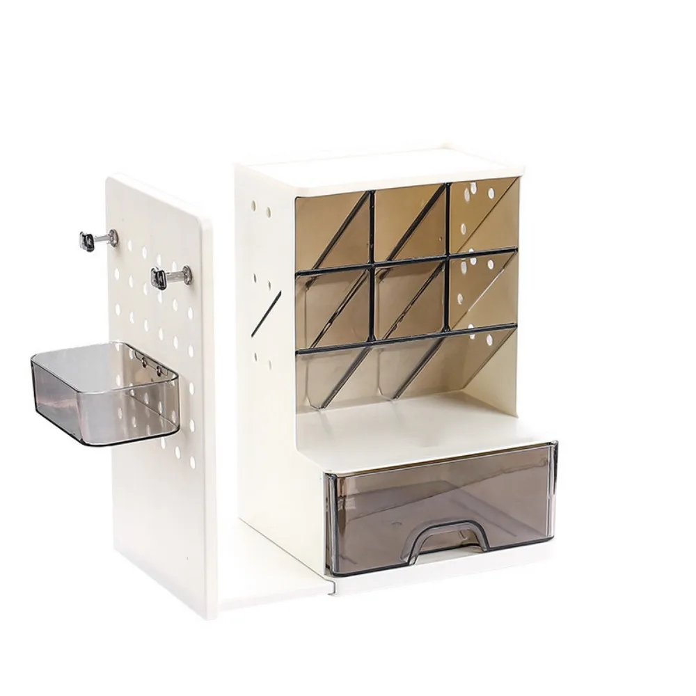 

Oblique Design Desktop Pen Holder Large-Capacity Retractable Stationery Storage Box Space-Saving Multi-Functional