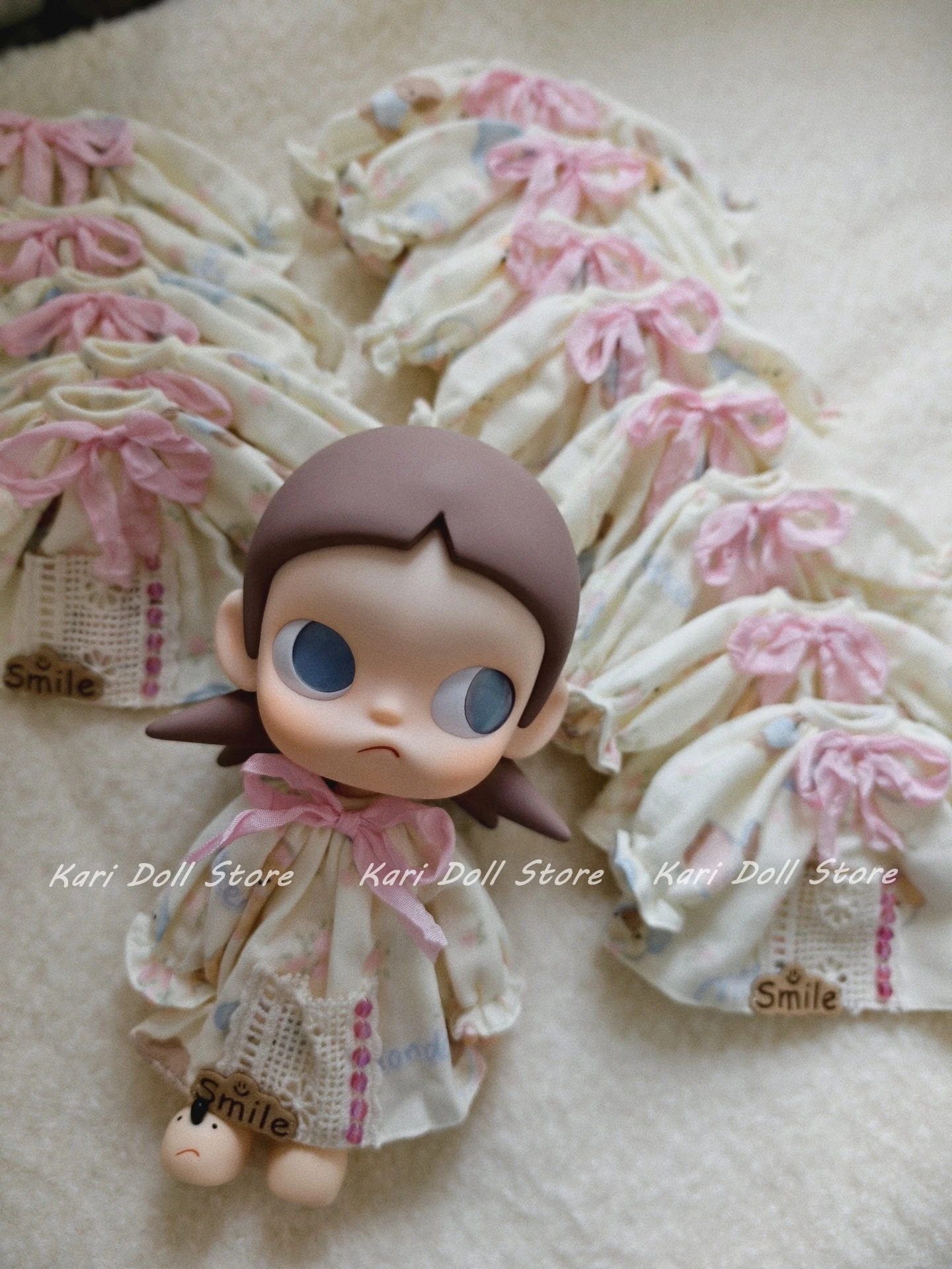 2026 Kari Store Handmade Dress Clothes for Zsiga 1l8 accessories Doll 8 points action figure Double layered yarn nail bead skirt