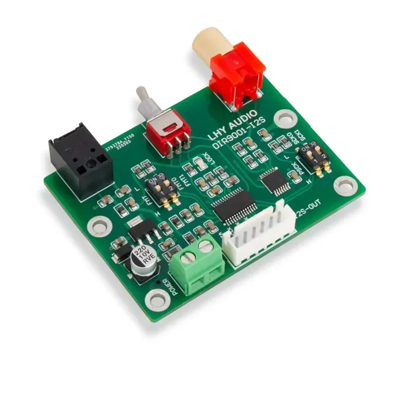 DIR9001 SPDIF to I2S Decoder Module Coaxial Optical Fiber Receiver 24bit 96kHz Digital Audio Converter Board for DIY