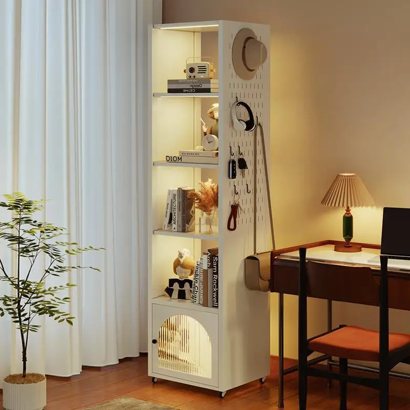 #Steel rotatable bookshelf 360 degree rotating full-length mirror floor-to-ceiling children's wrought iron storage picture