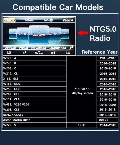 Imagen 2 del producto CARABC inalámbrico CarPlay Android Auto compatible con Mercedes A B C CL S CLA CLS clase GLA GLS GLC GLE V250 V260 DB11 Sprinter NTG5.0