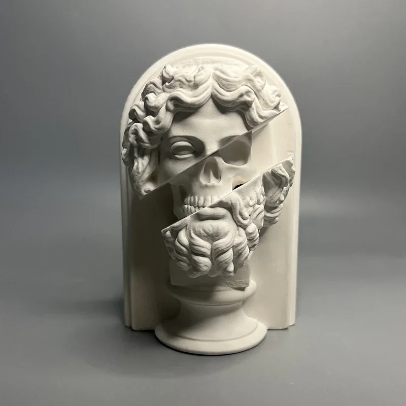 Zeus Statue Ornaments Creative Figure Plaster Statue Desk Decoration Art Ornaments Figure Sculpture Art Aesthetic Decorations